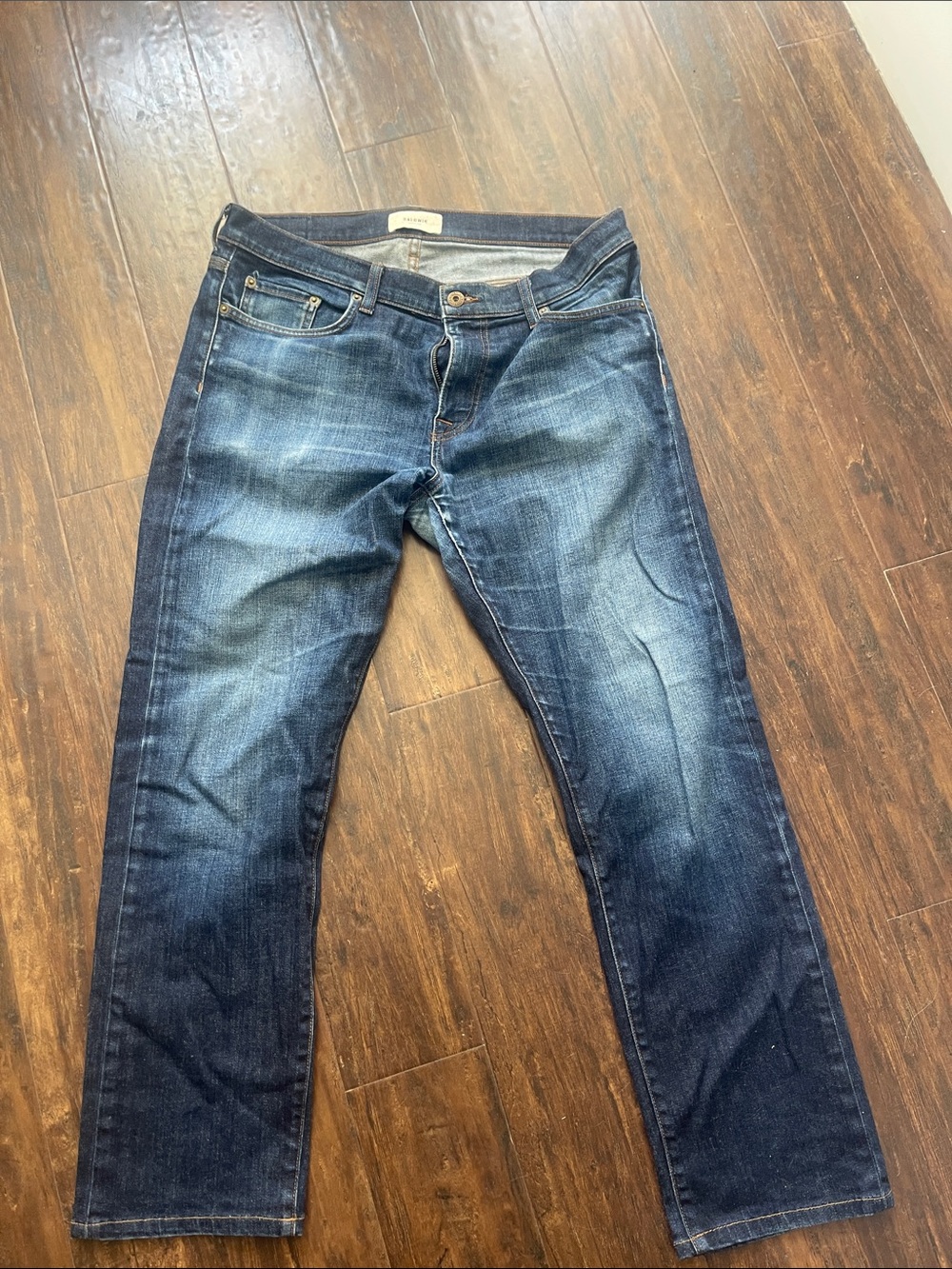 Baldwin Mens Henley Slim Straight Blue Jean Size 34